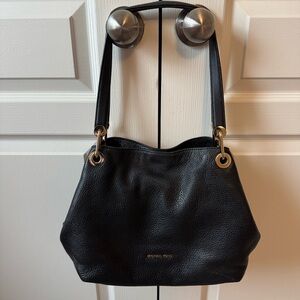 Michael Kors Black Leather Shoulder Bag (double straps)